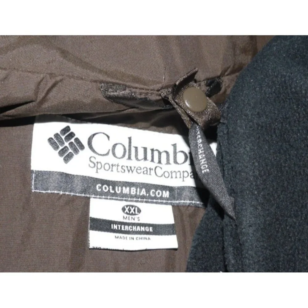 COLUMBIA Interchange coat water resistant outer with black fleece jacket men XXL